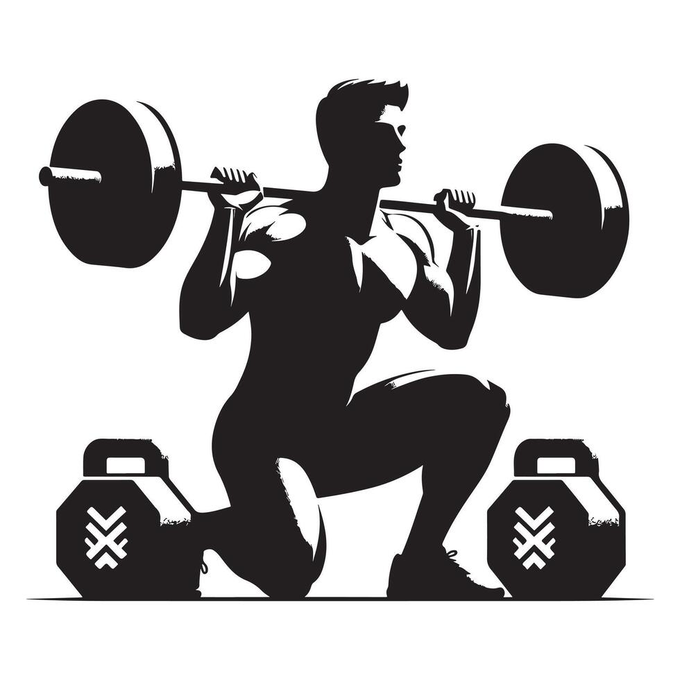 CrossFit Athlete Handstand Silhouette vector