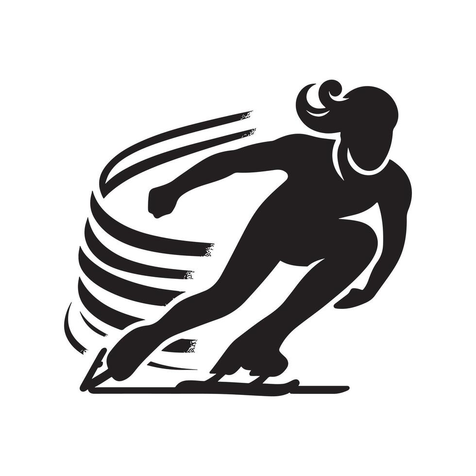 Curling Team Strategizing Silhouette vector