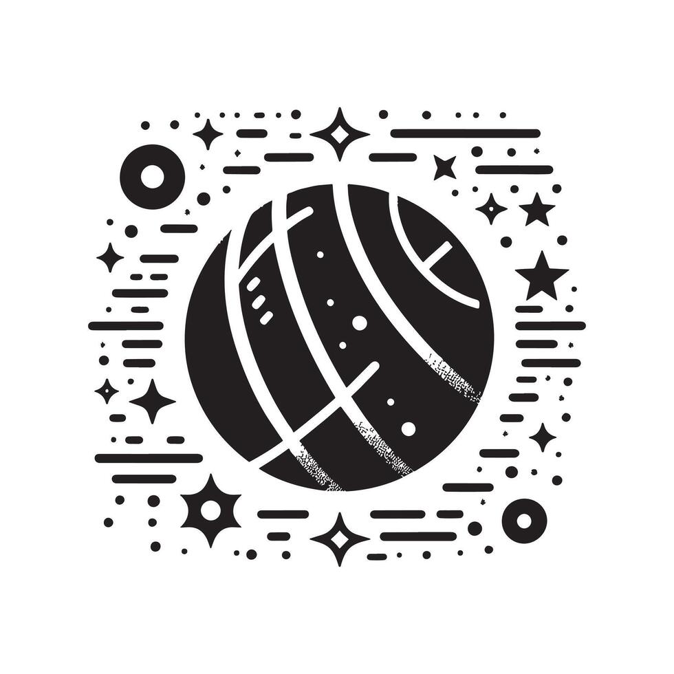 Player Throwing Dodgeball Silhouette vector