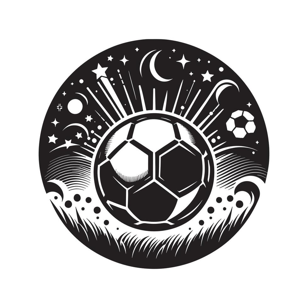Football Player Heading Ball Silhouette vector
