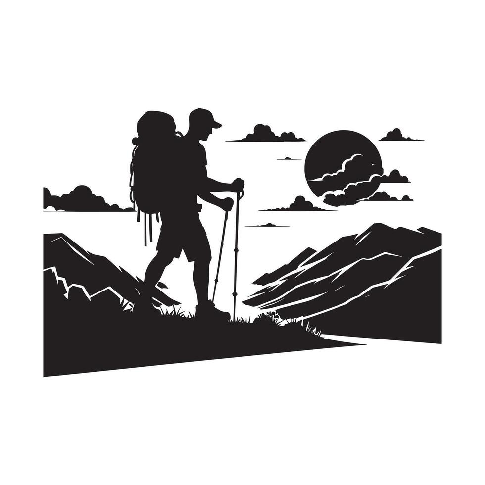 Fisherman at Lake Silhouette vector