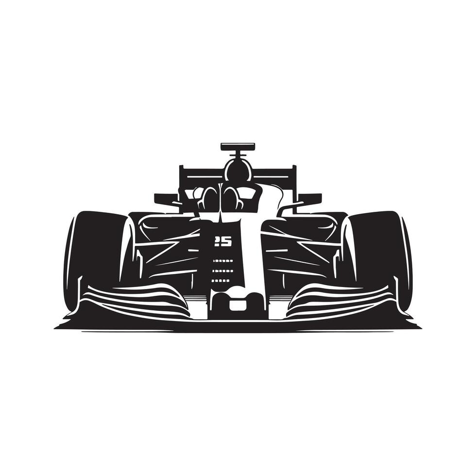 Formula Racing Pit Stop Silhouette vector