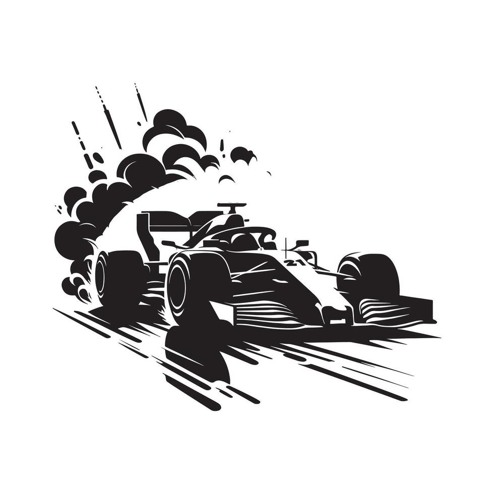 Formula Racing Start Silhouette vector