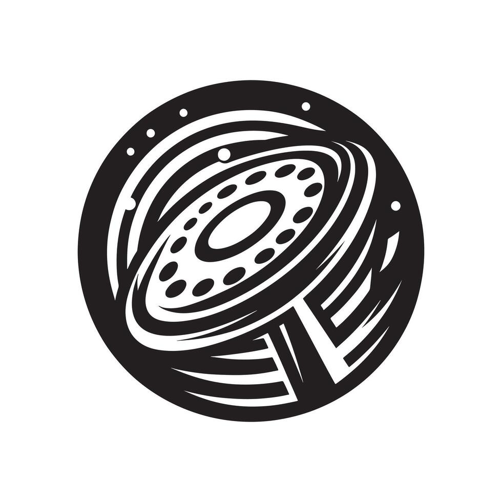 Frisbee Player Throwing Silhouette vector