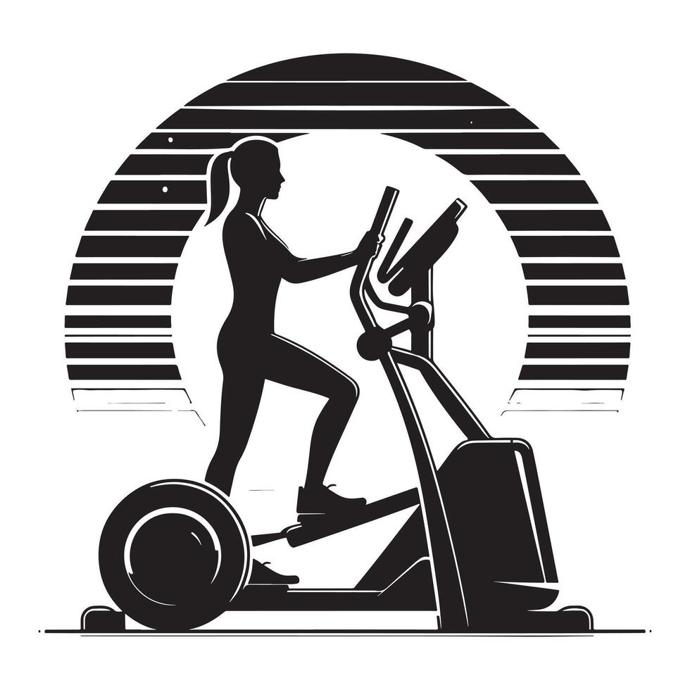 Woman Practicing Yoga Silhouette vector