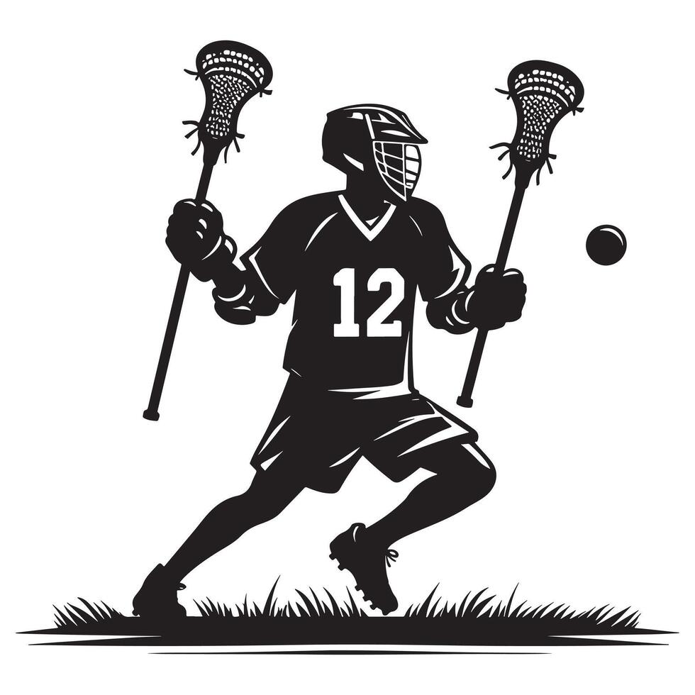 Lacrosse Goalie Silhouette vector