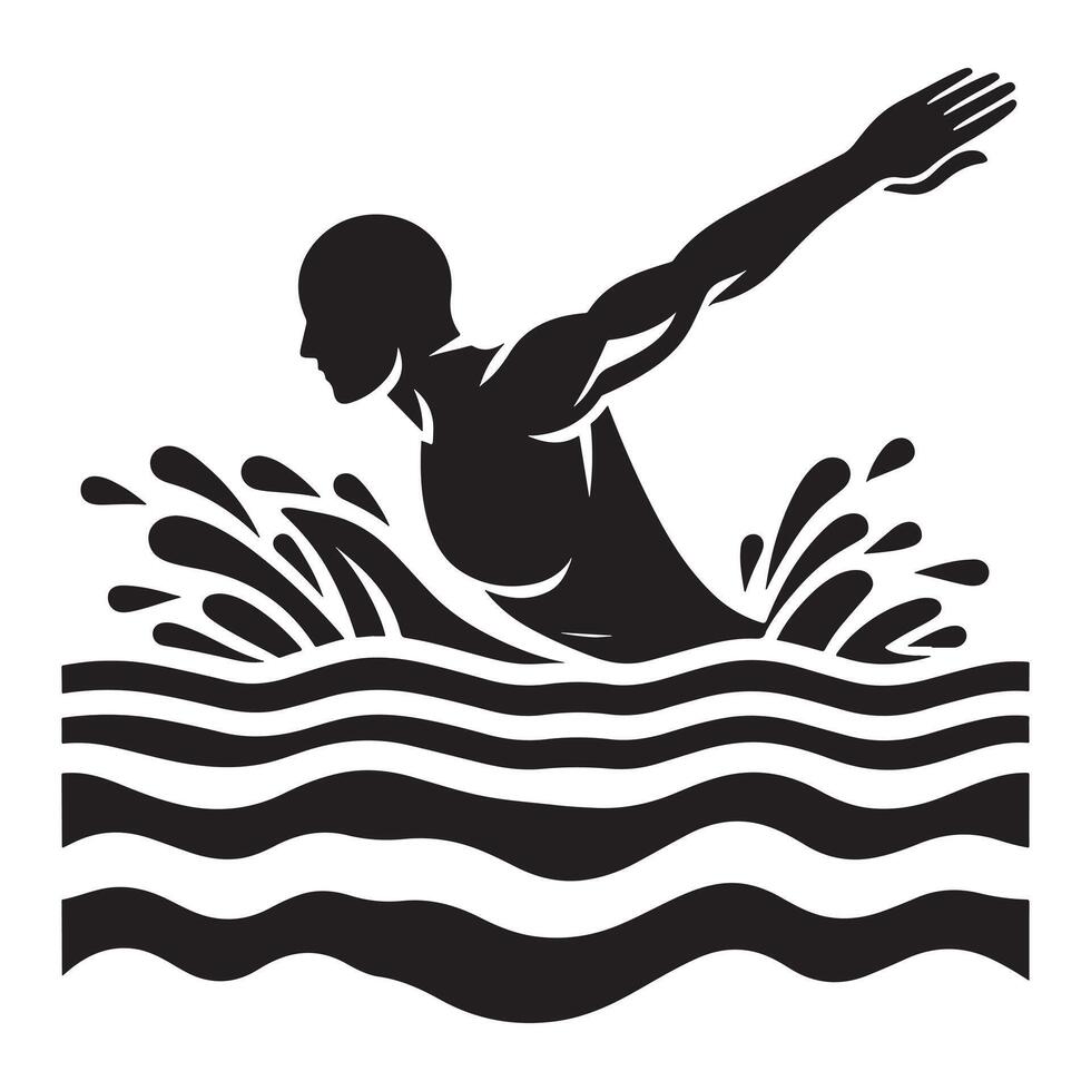 Black Silhouette of Sailing Boat vector