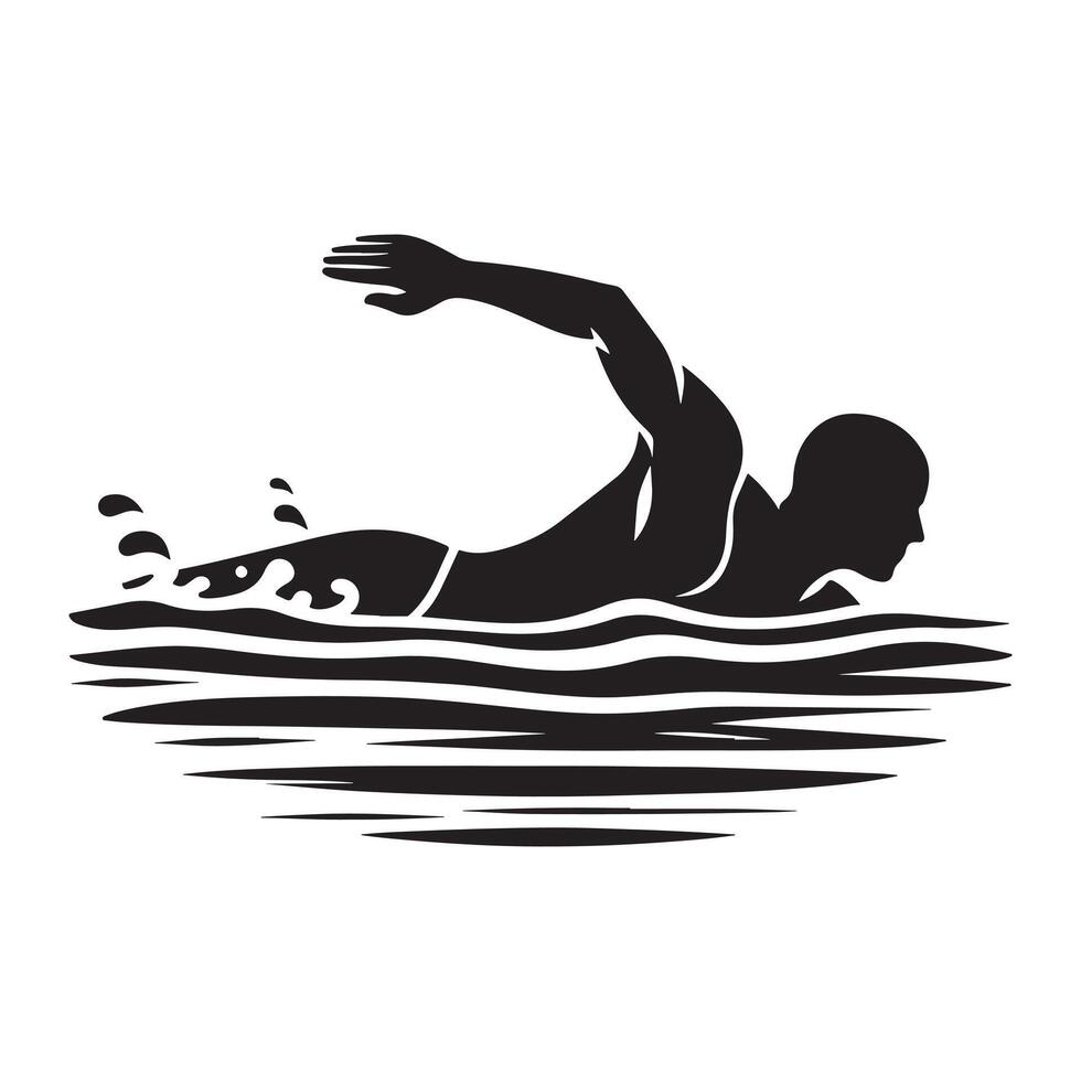 Sailboat Silhouette in Motion vector