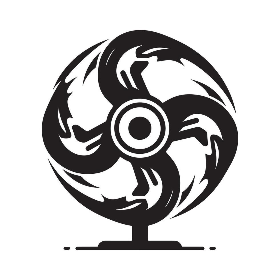 Spinning Athlete Silhouette on White Background vector