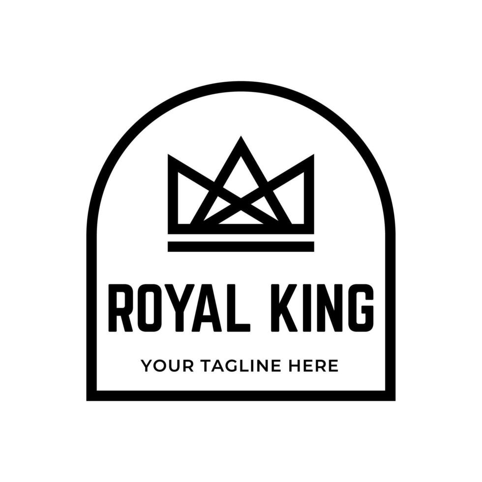 Royal king logo template vector