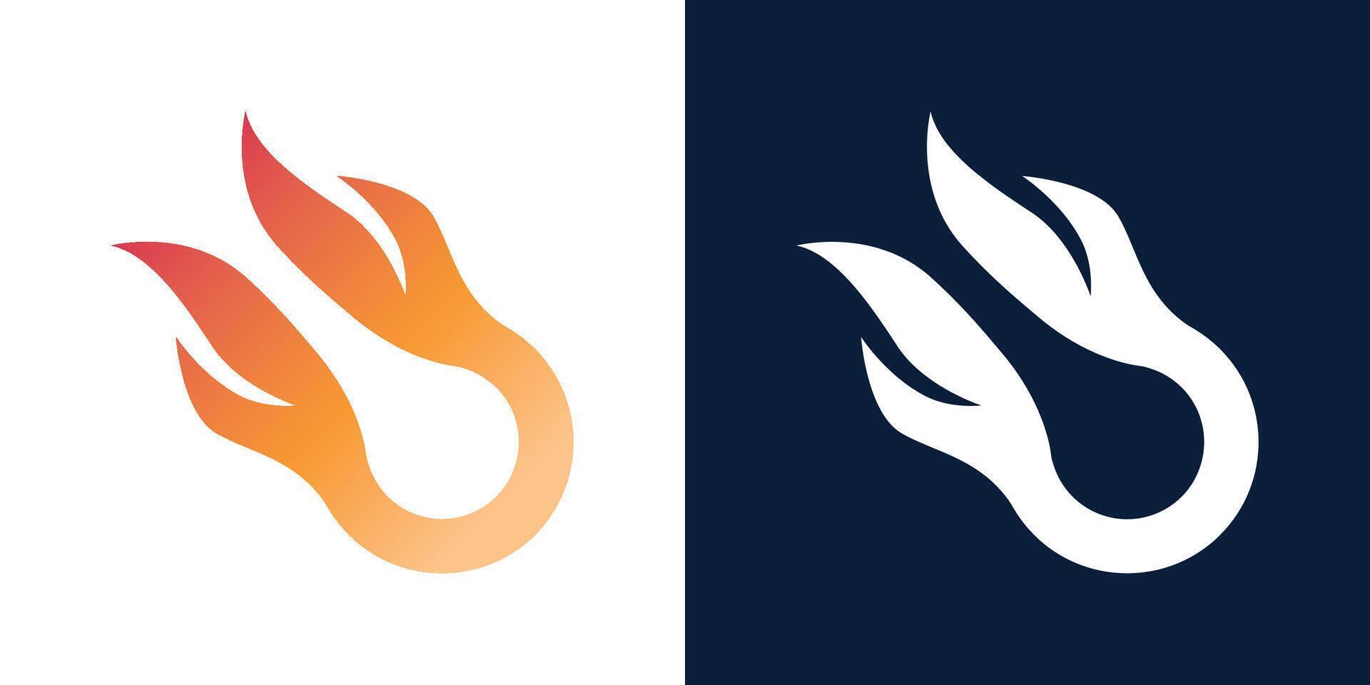 Fire logo design vector