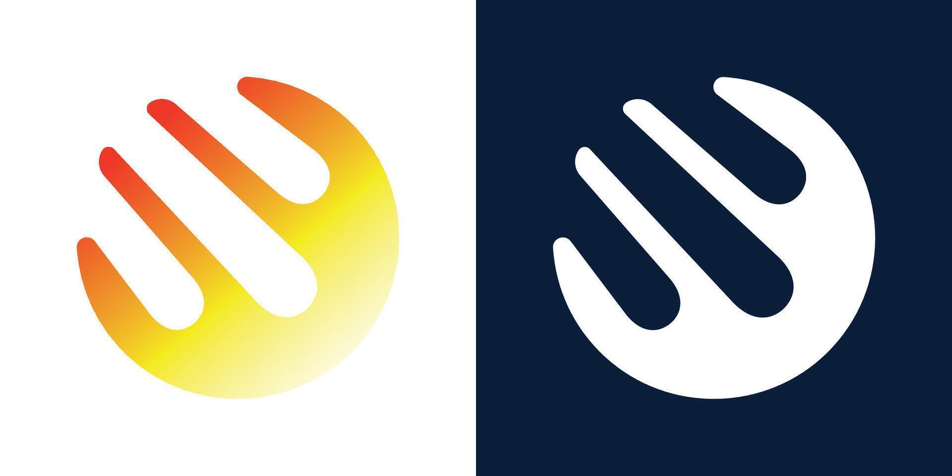 Two logos with the same colors and shapes vector