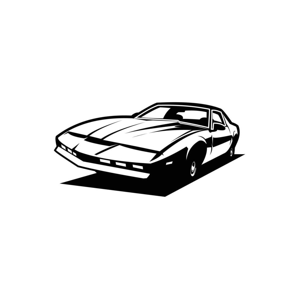 All Knight Rider car black and white backgrounds. premium simple design. best for logo, badge, emblem, icon, sticker design. vector
