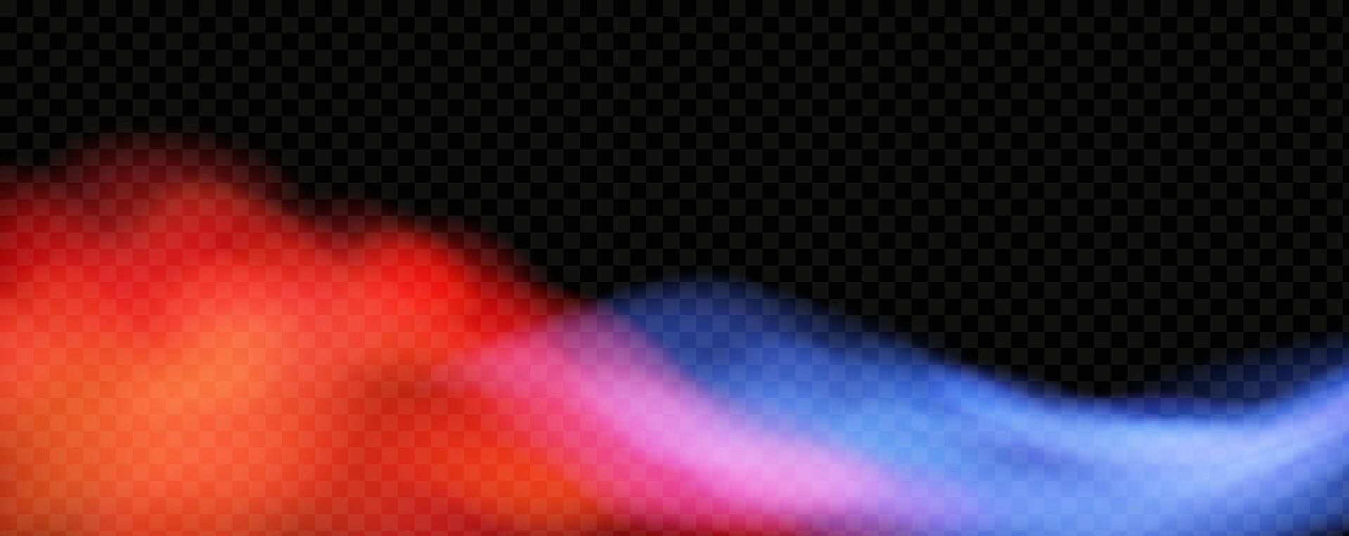 Abstract neon flame fog. Confrontation concept in sports boxing competition. vector