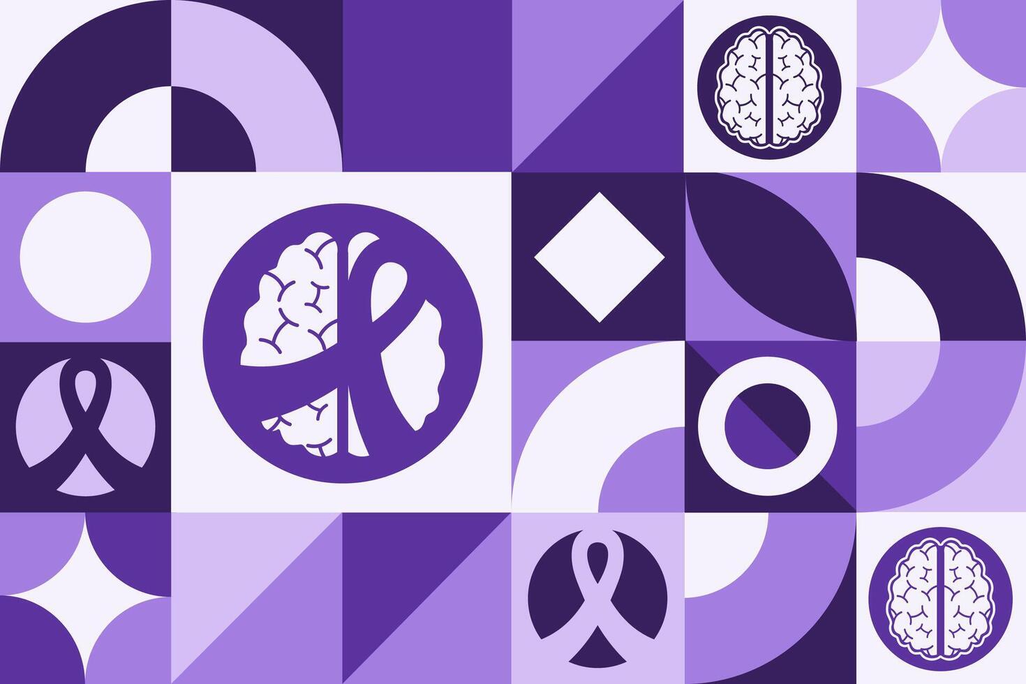 November is National Epilepsy Awareness Month. Seamless geometric pattern. Template for background, banner, card, poster. vector