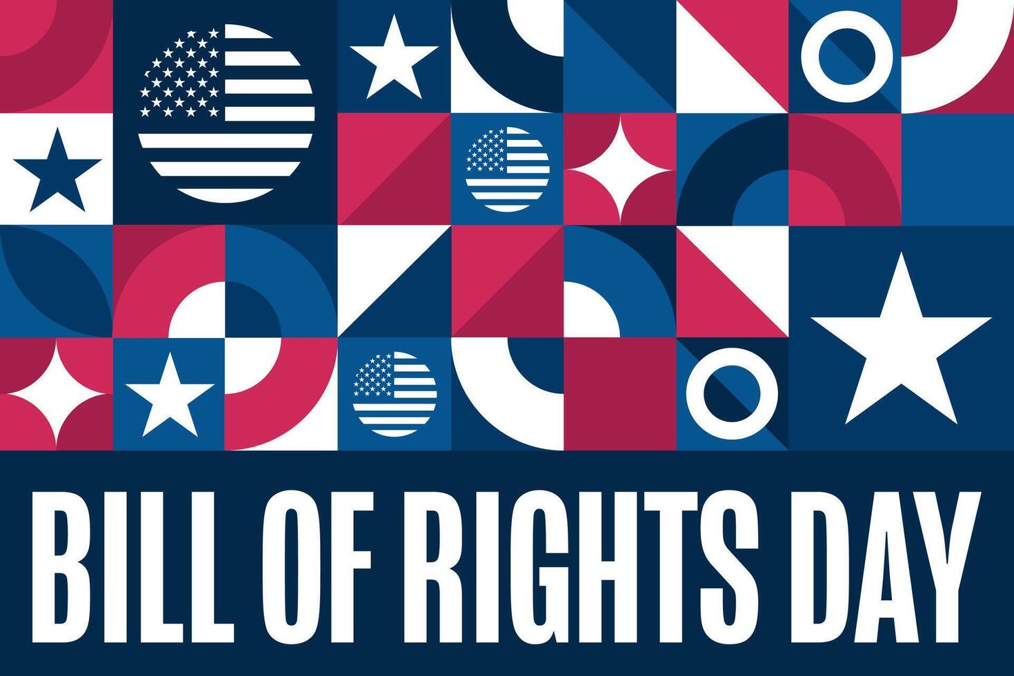 Bill of Rights Day. December 15. Holiday concept. Template for background, banner, card, poster with text. vector
