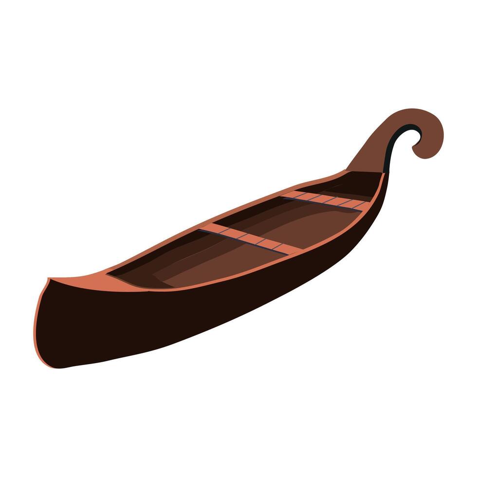 canue boat or kayak illustration which is used as a vehicle for transport vector