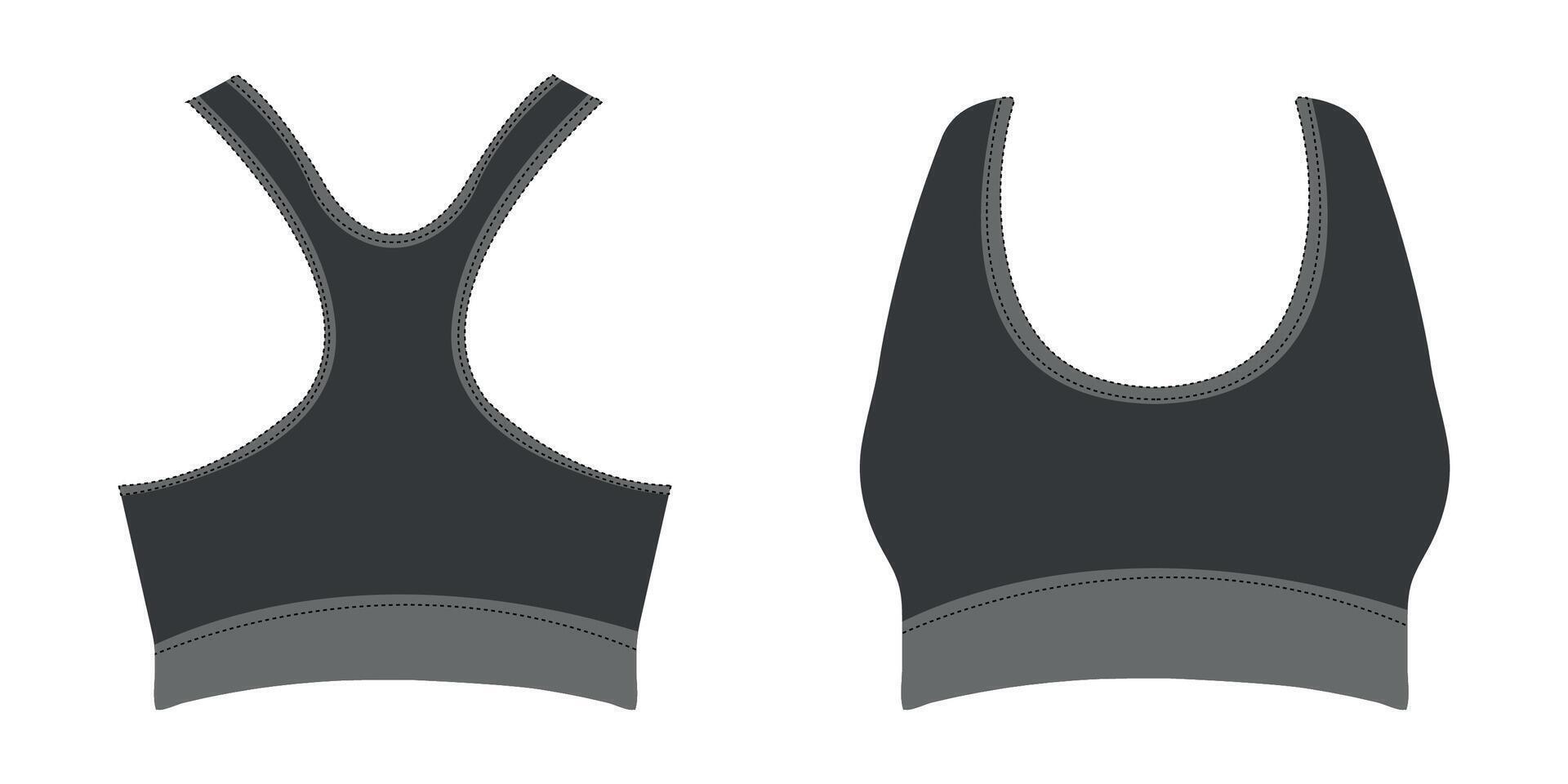 brazer front and backside illustration for sports and gym women and girls vector