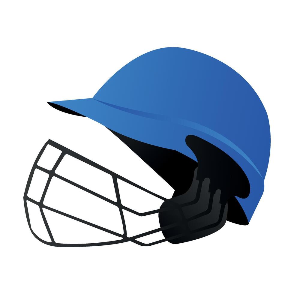 cricket helmet illustration vector