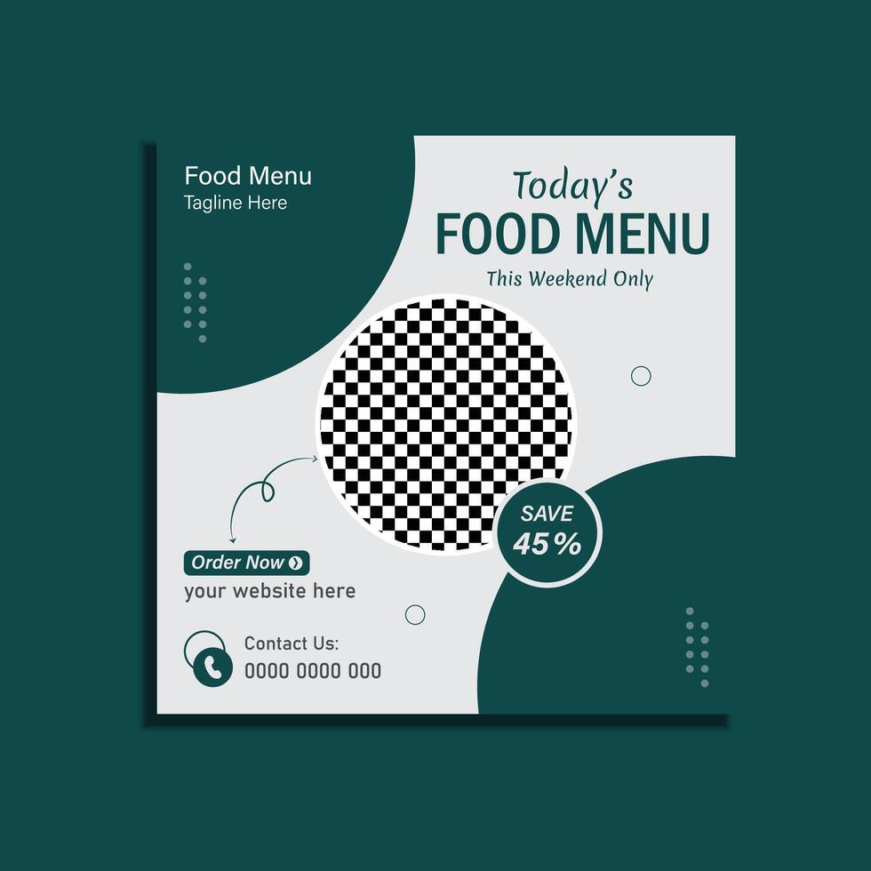 Social media post for marketing vector