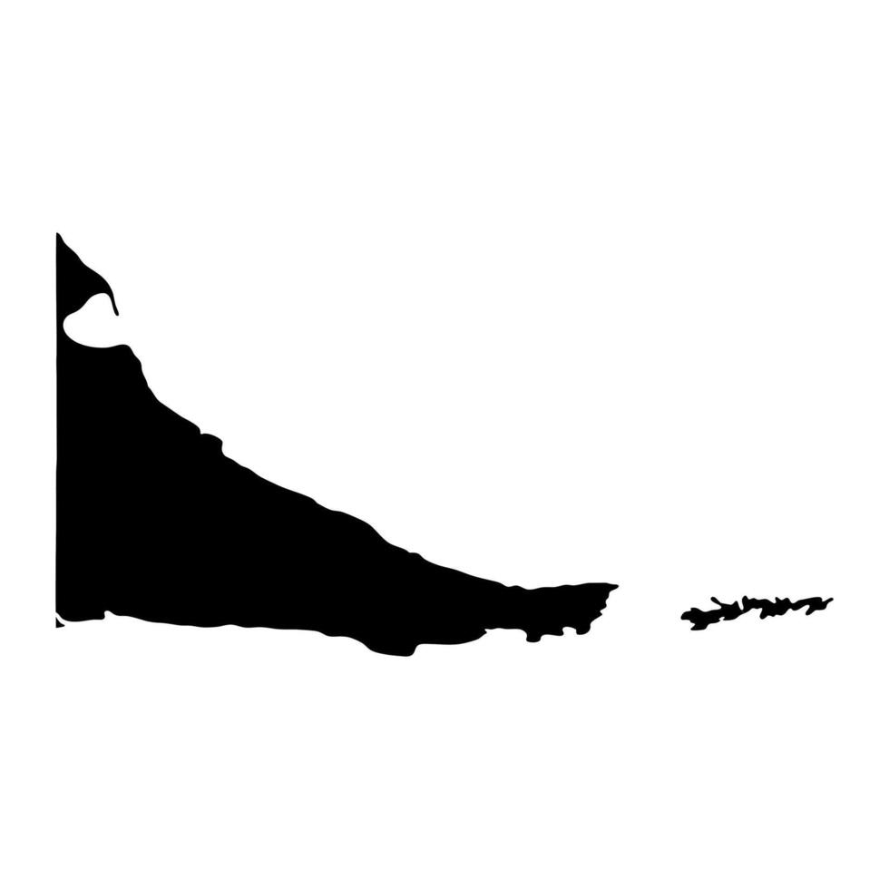 Tierra del Fuego Province map, administrative division of Argentina. illustration. vector