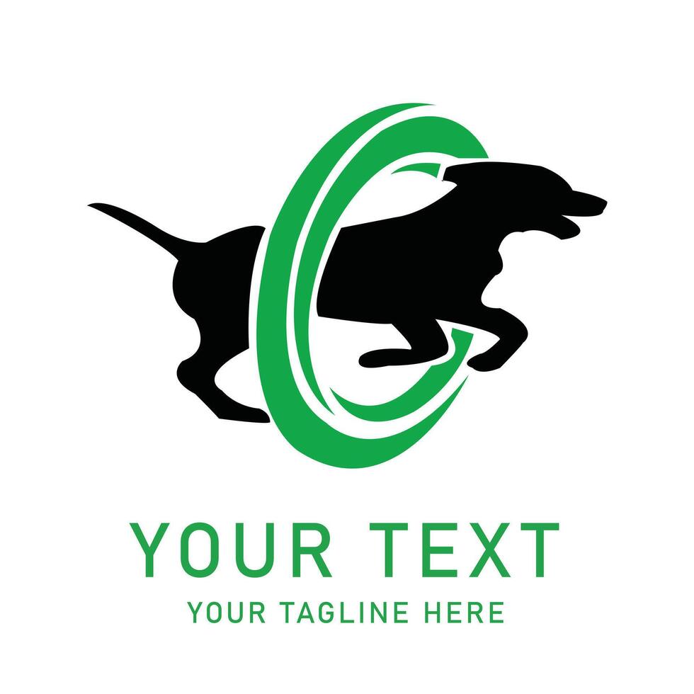 Elegant Silhouette Dog Icon Logo for Modern Branding vector