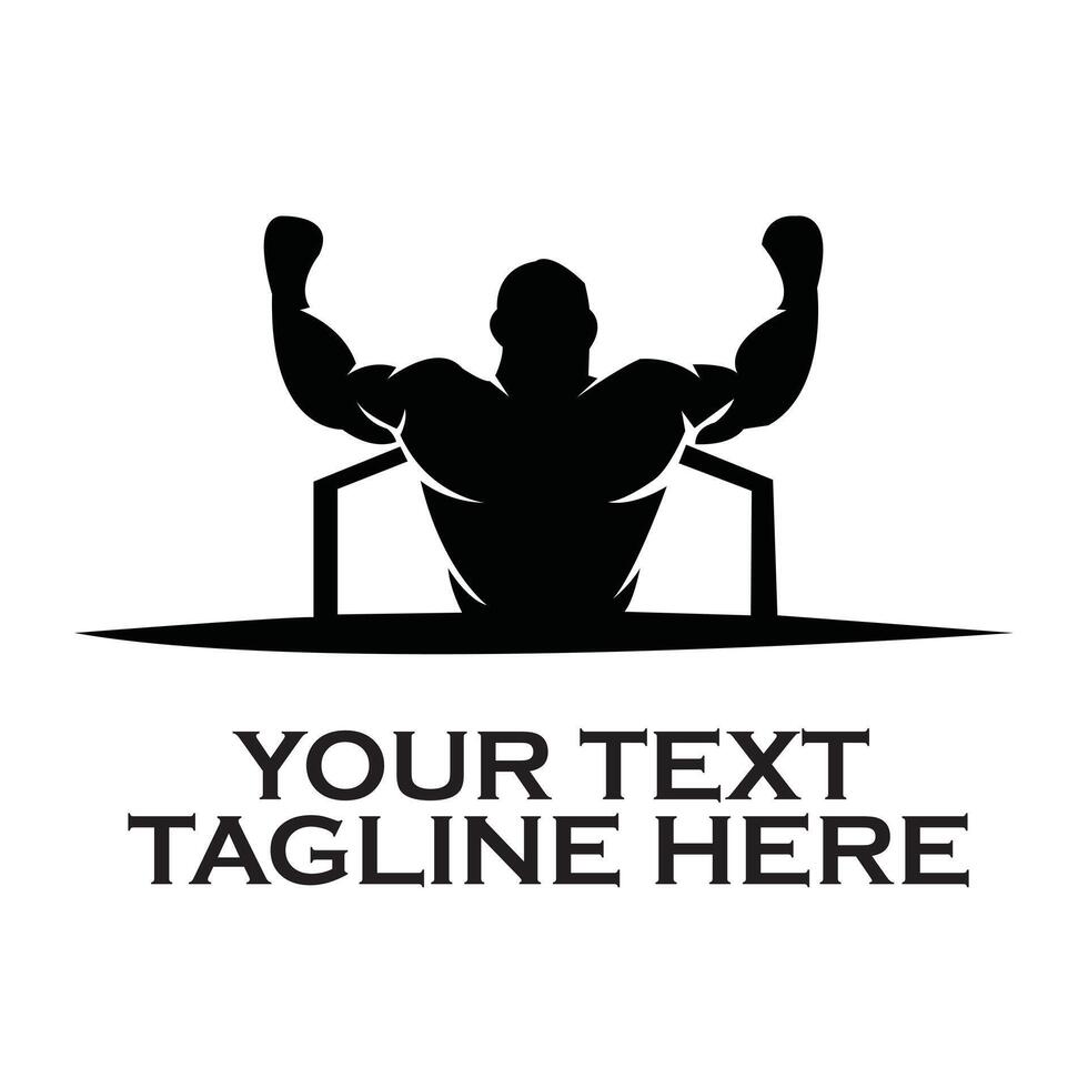 Minimalist Silhouette Logo for Gyms vector