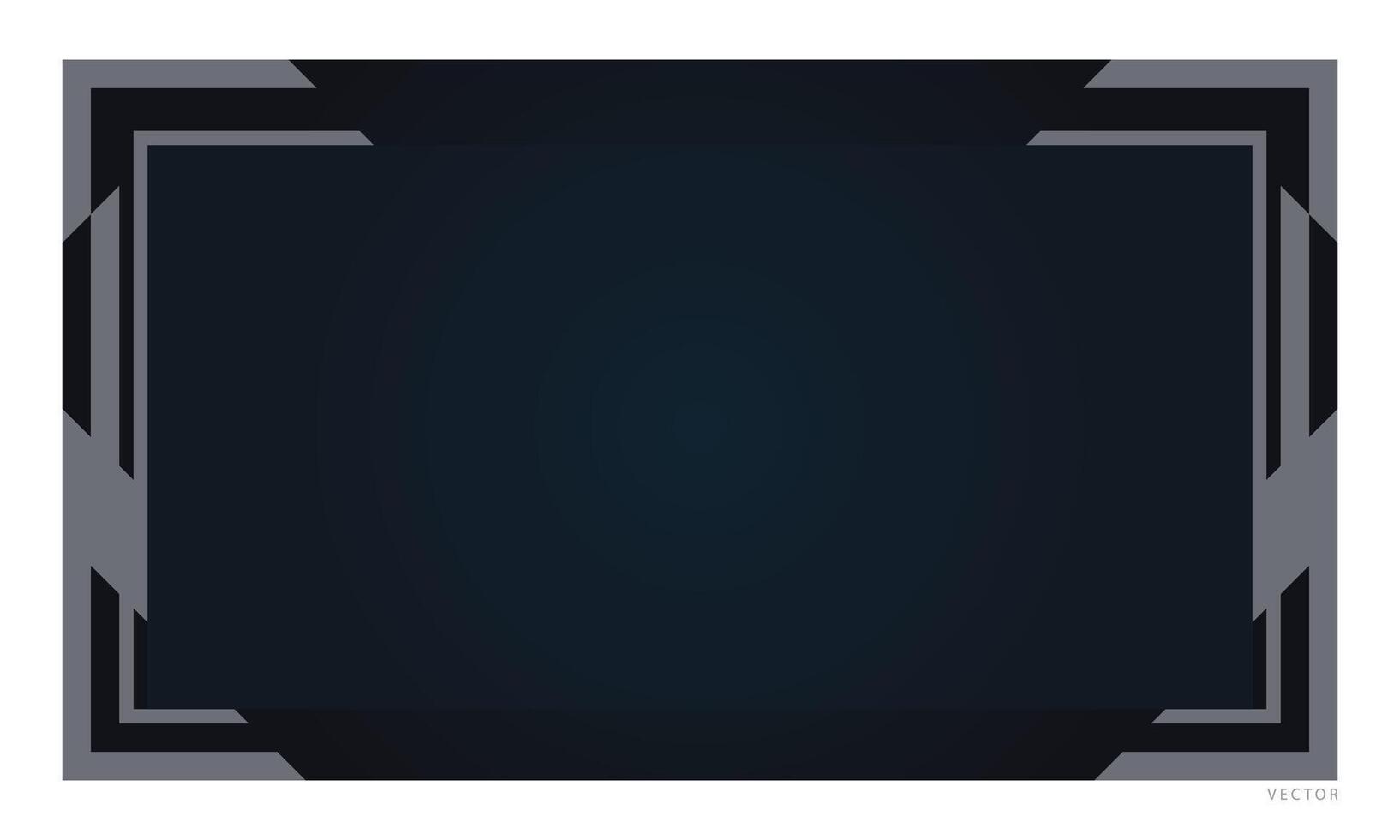 Minimal Black Frames with Geometric Lines vector