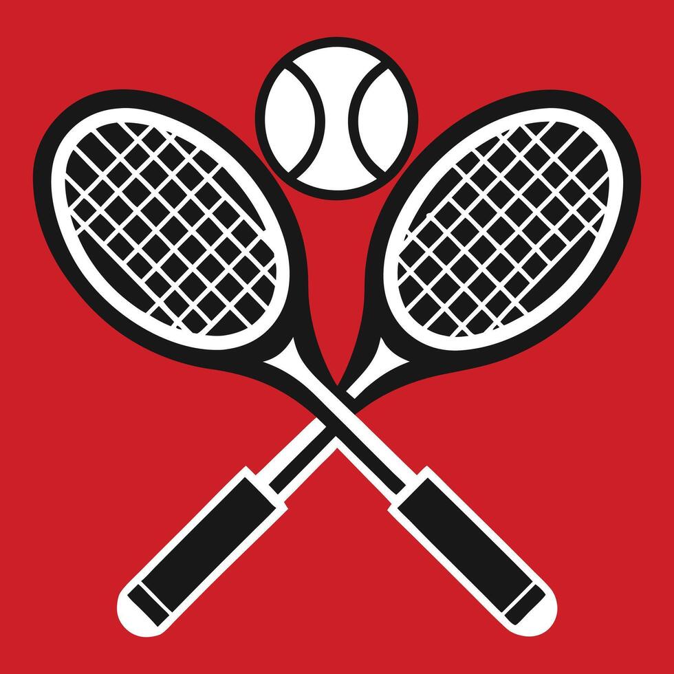 tennis racket and ball icon vector