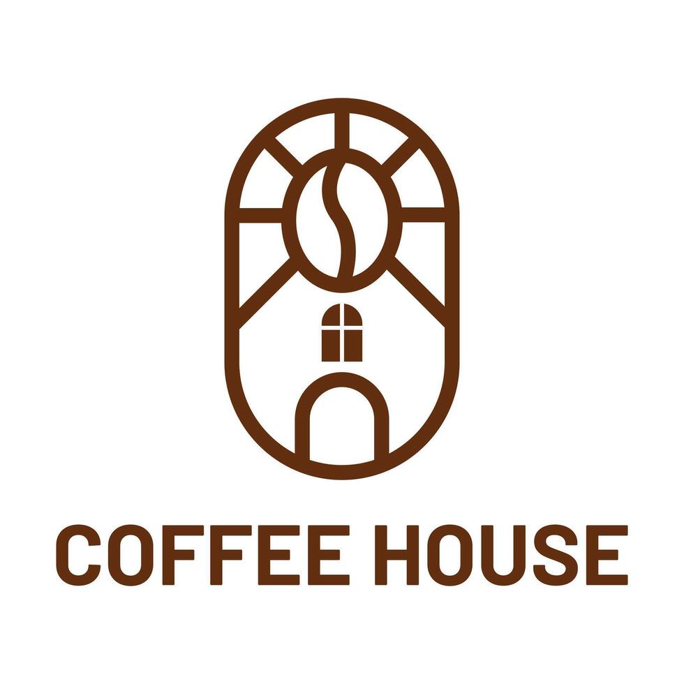 coffee house flat minimalist logo design vector