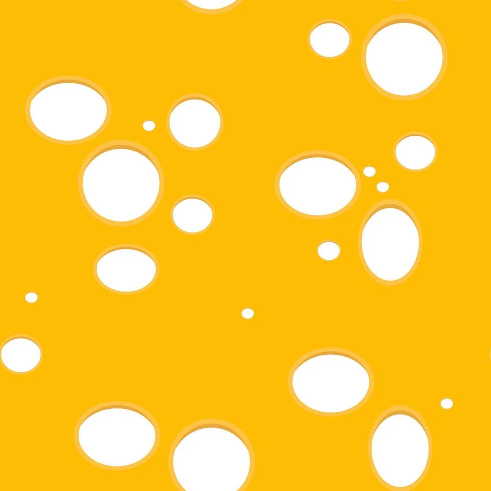 Yellow seamless pattern cheese texture with rusty holes vector
