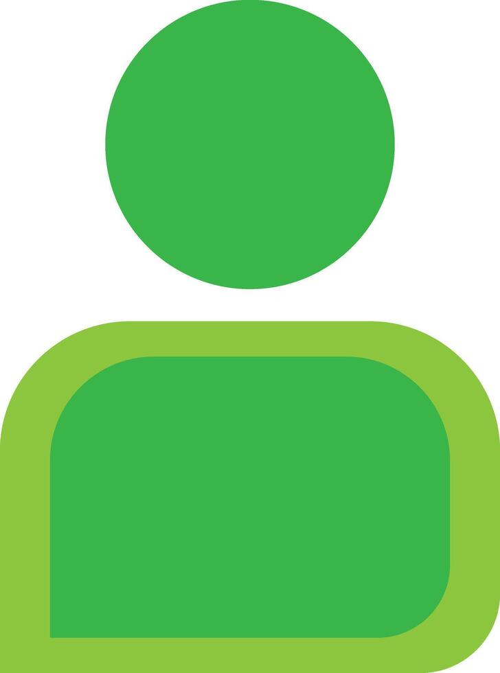 Green color user icon design People icon design vector