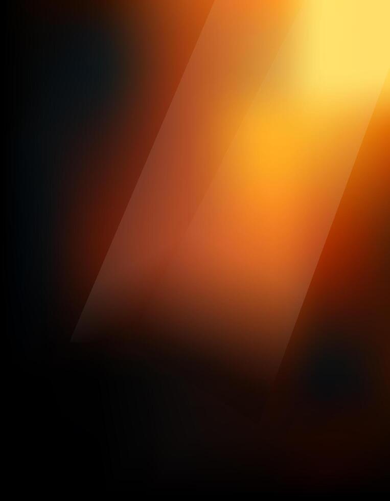 Black and orange gradient background with light effect vector