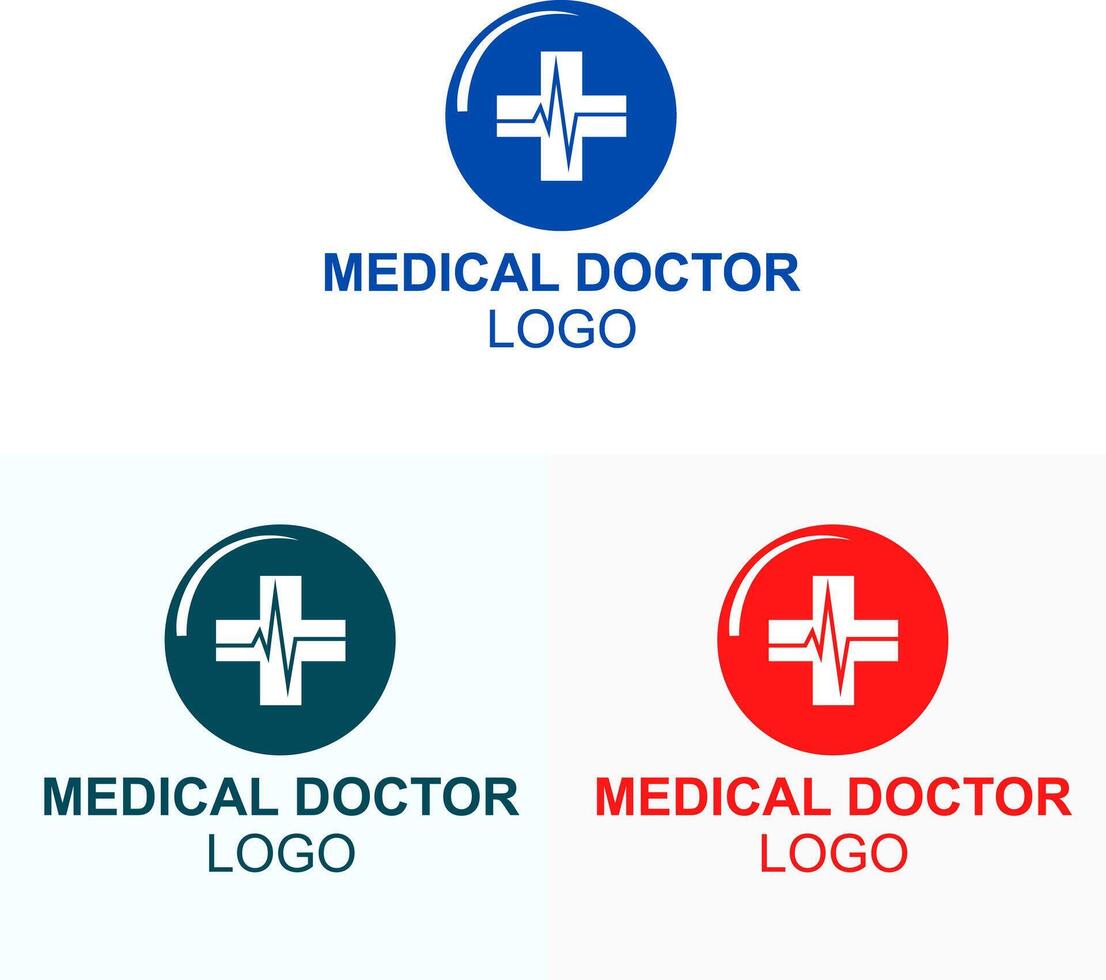 Medical doctor logo design. Hospital logo vector
