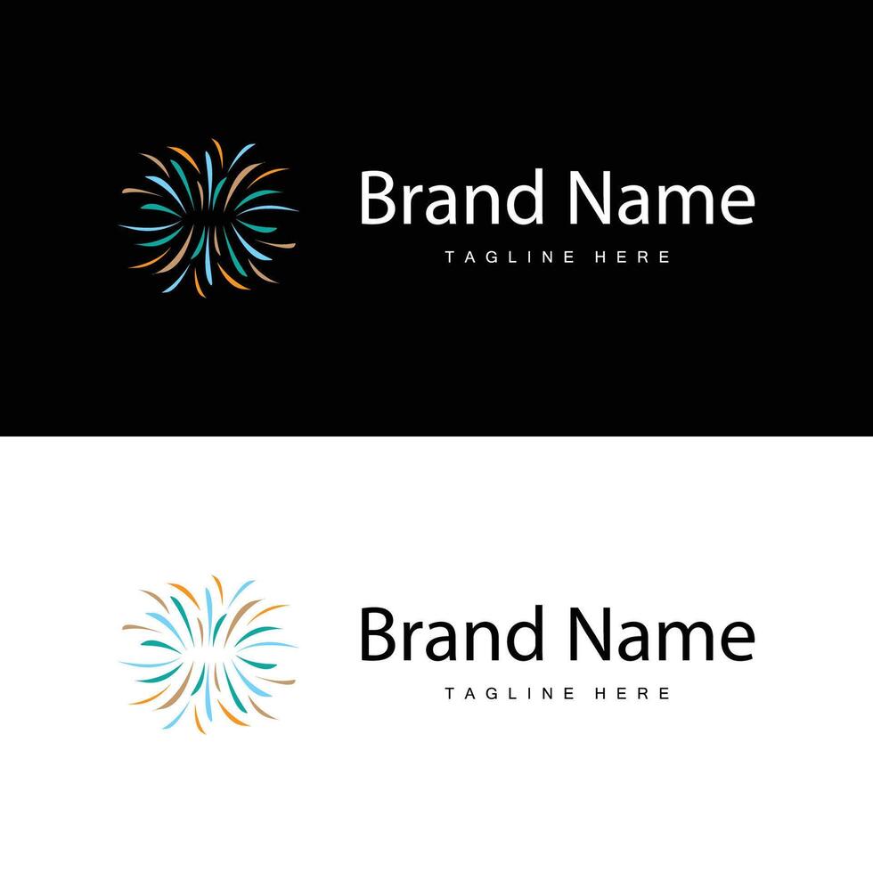 Firework New Year Logo vector