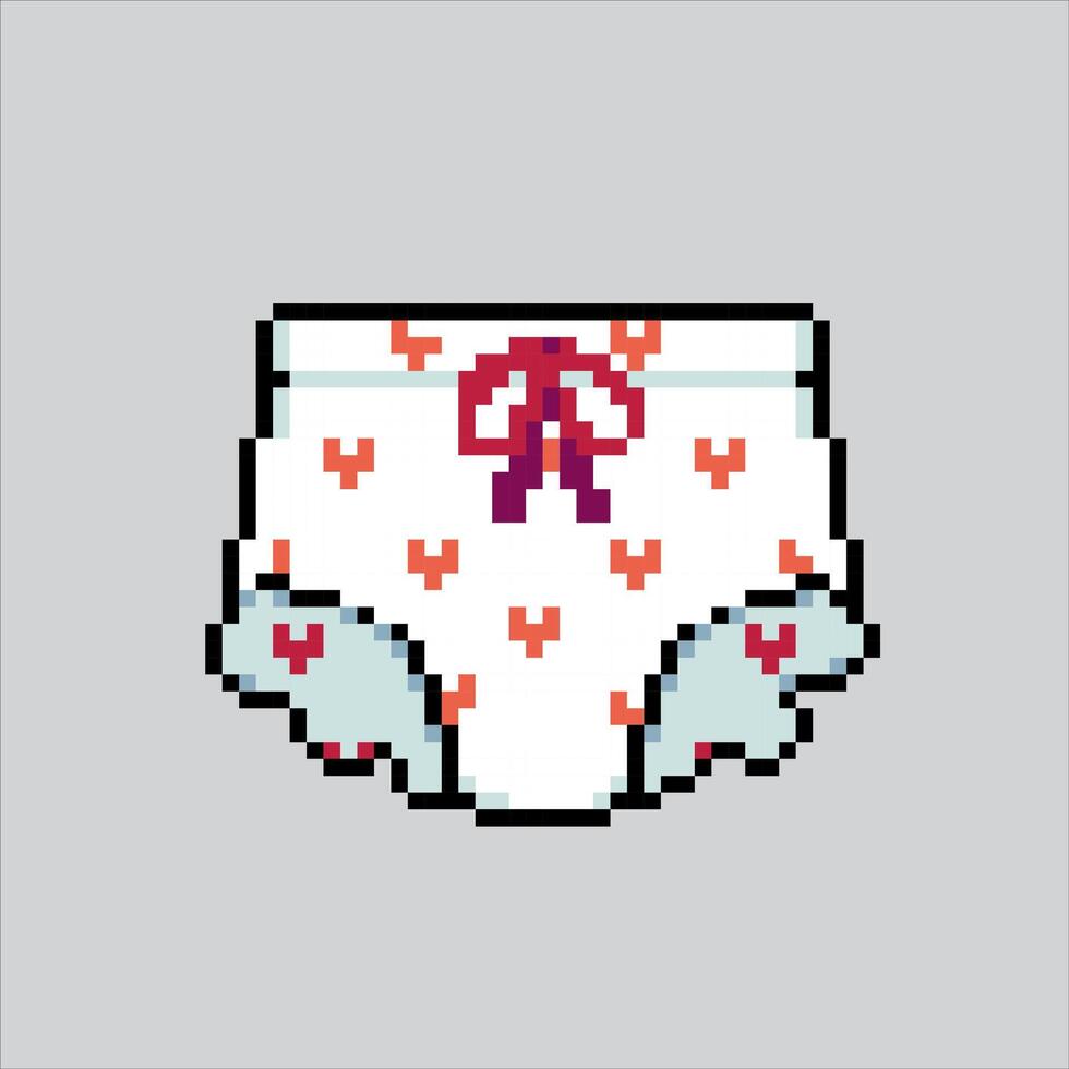 Baby Diapers. Pixelated Diapers Pants. Baby Diapers Pants Icon pixelated for the pixel art game and icon for website and game. old school retro. vector