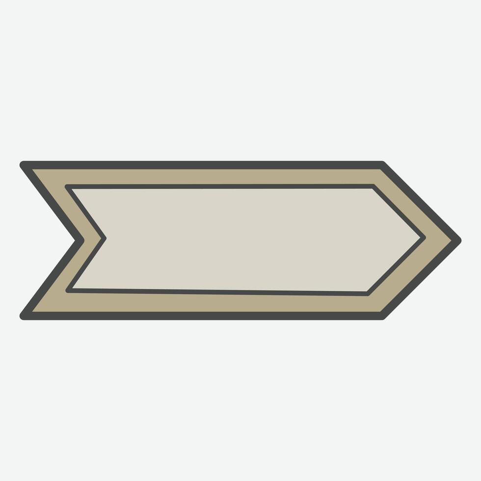 A simple arrow graphic design pointing right, suitable for directions or navigation. vector