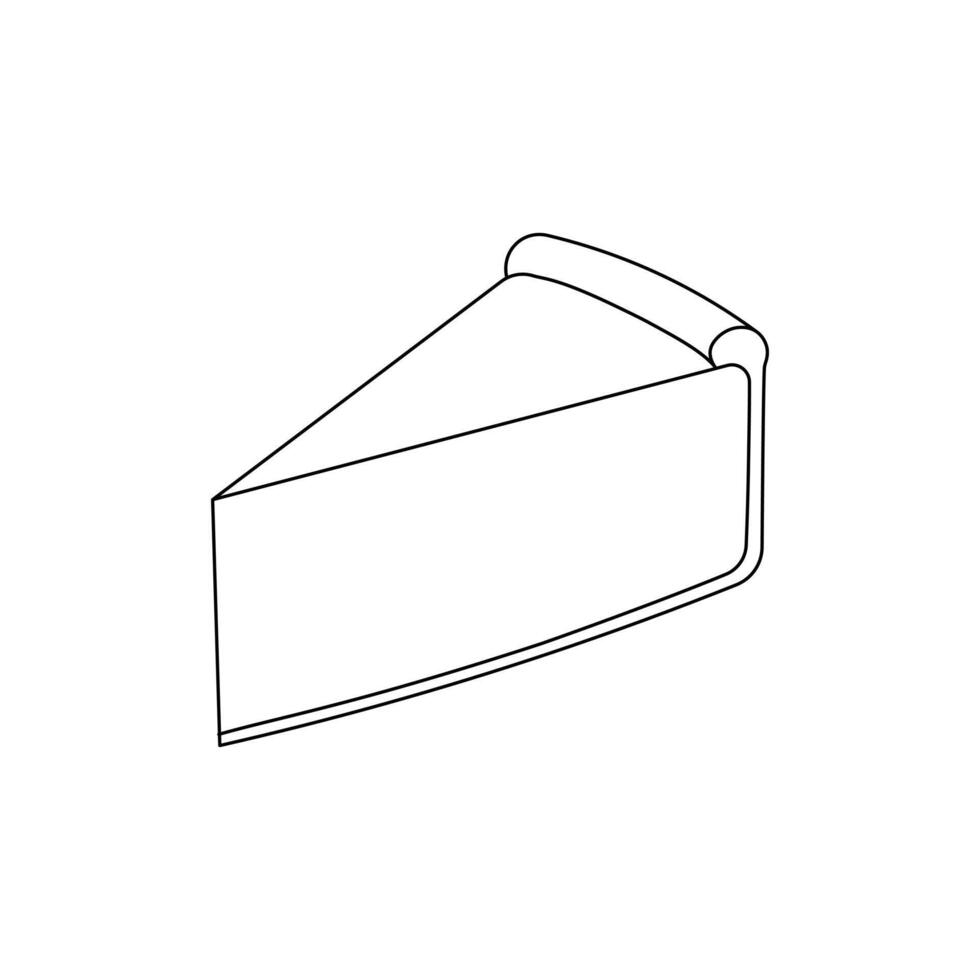 Hand drawn kids drawing cheesecake cartoon isolated vector
