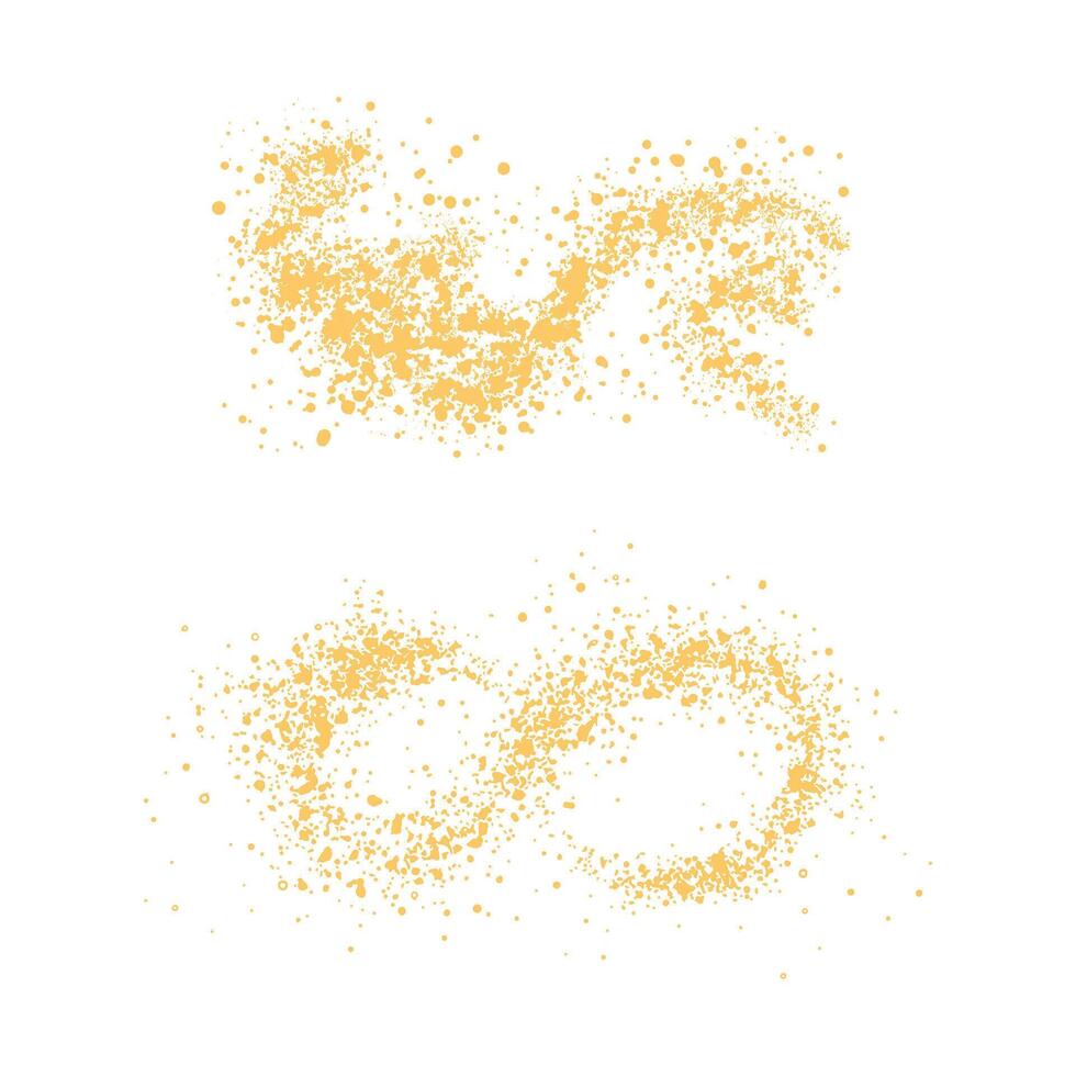 Illustration of golden glitter confetti vector