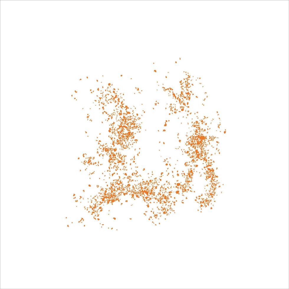 A Chaotic Symphony of Fragmented Orange Particles in a Minimalist Void Illustration. vector