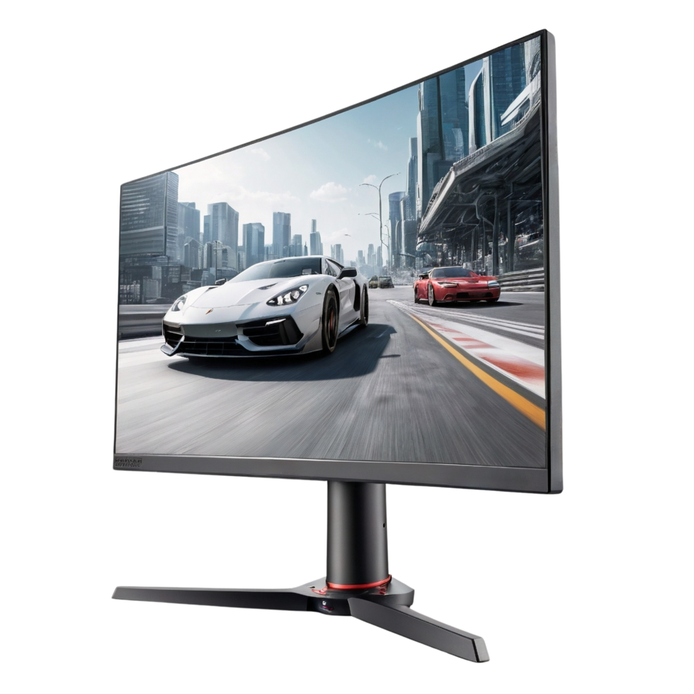 Curved gaming computer monitor side view png
