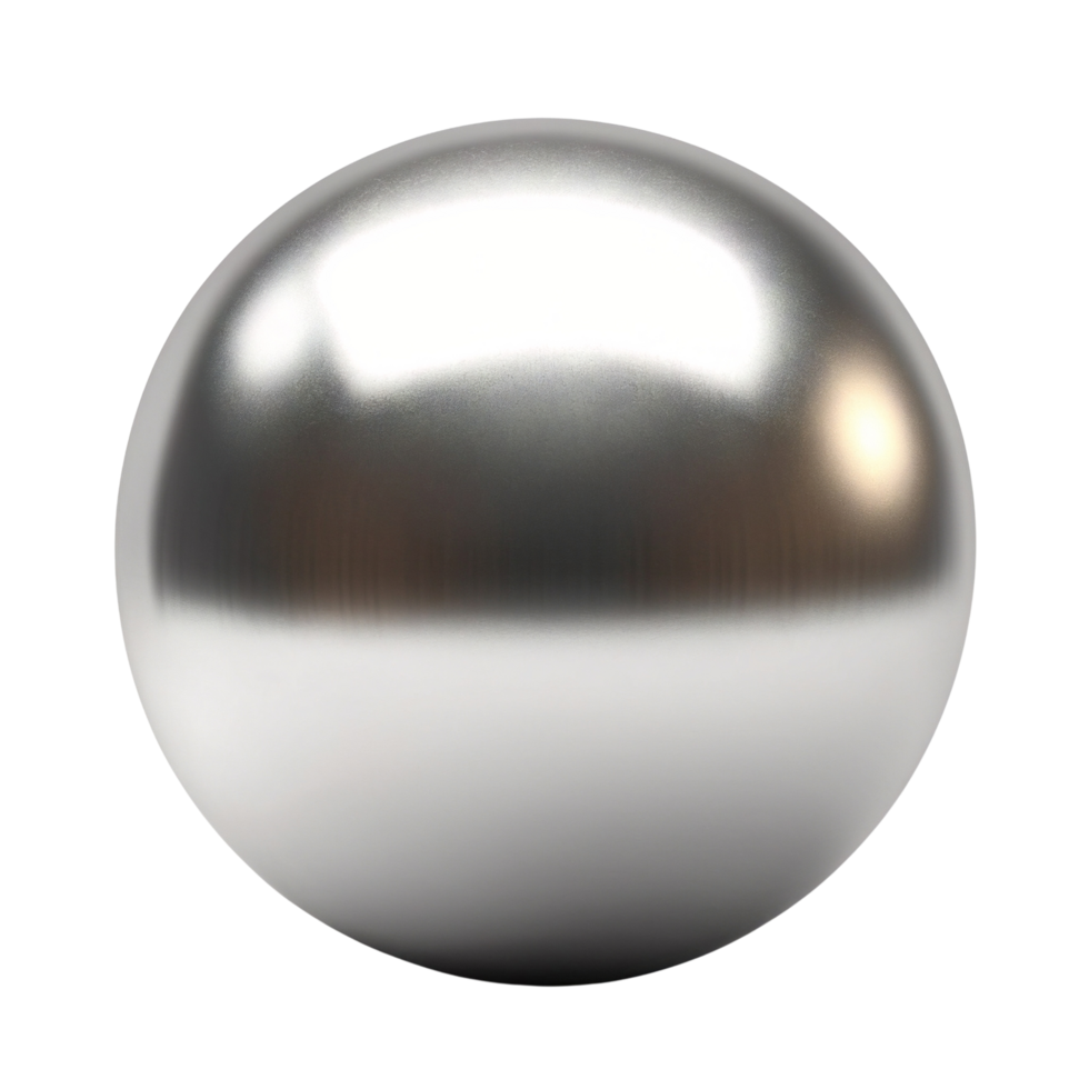 Metallic sphere isolated on a transparent background png