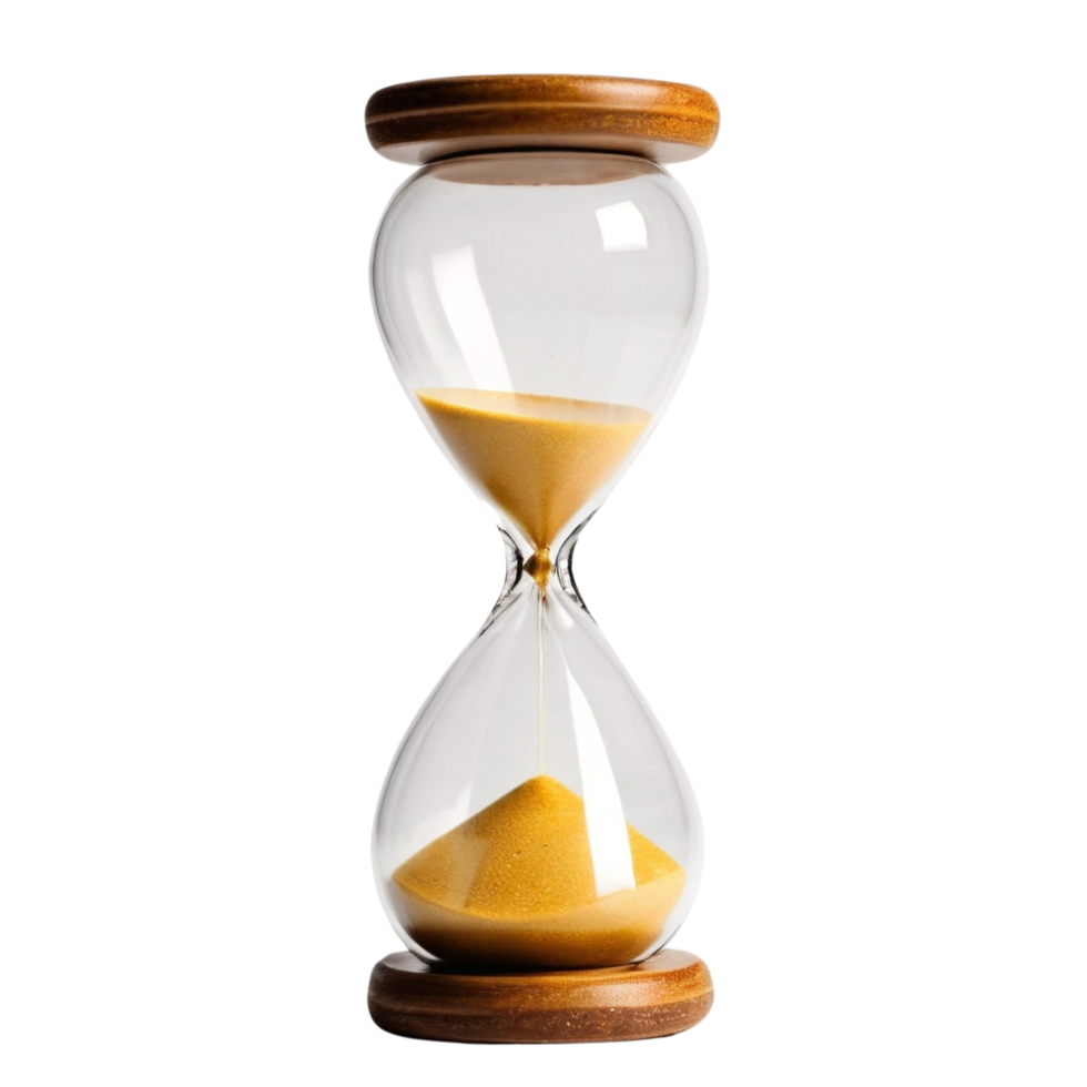An hour glass isolated on a transparent background png
