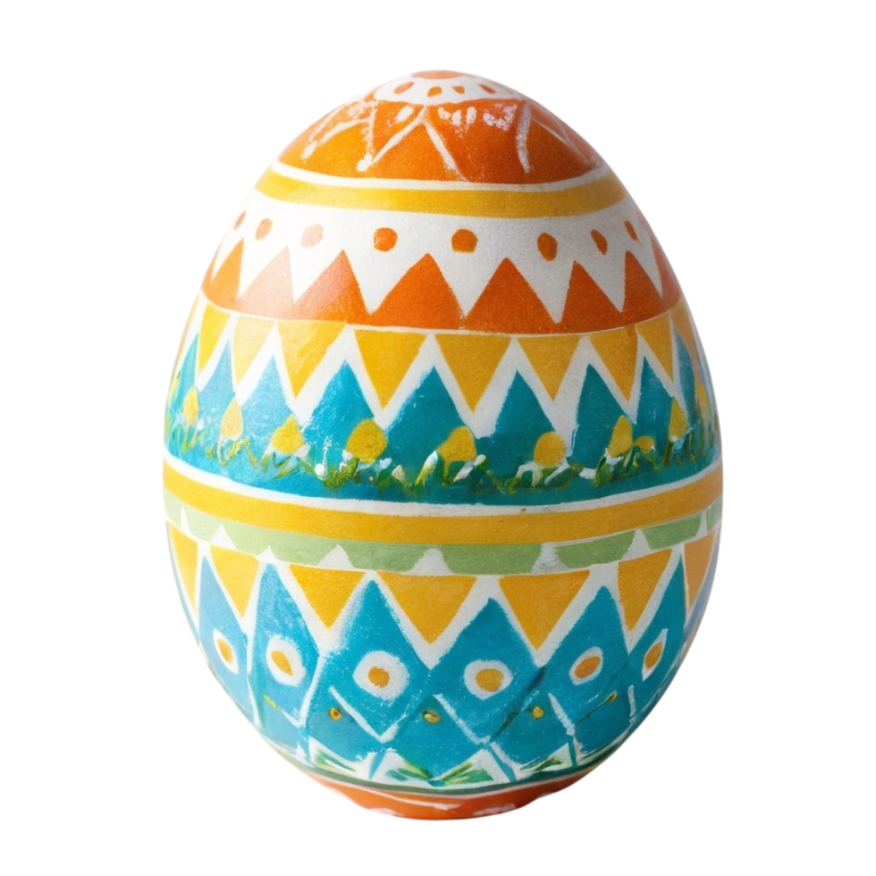 Colorful easter egg isolated on a transparent background png