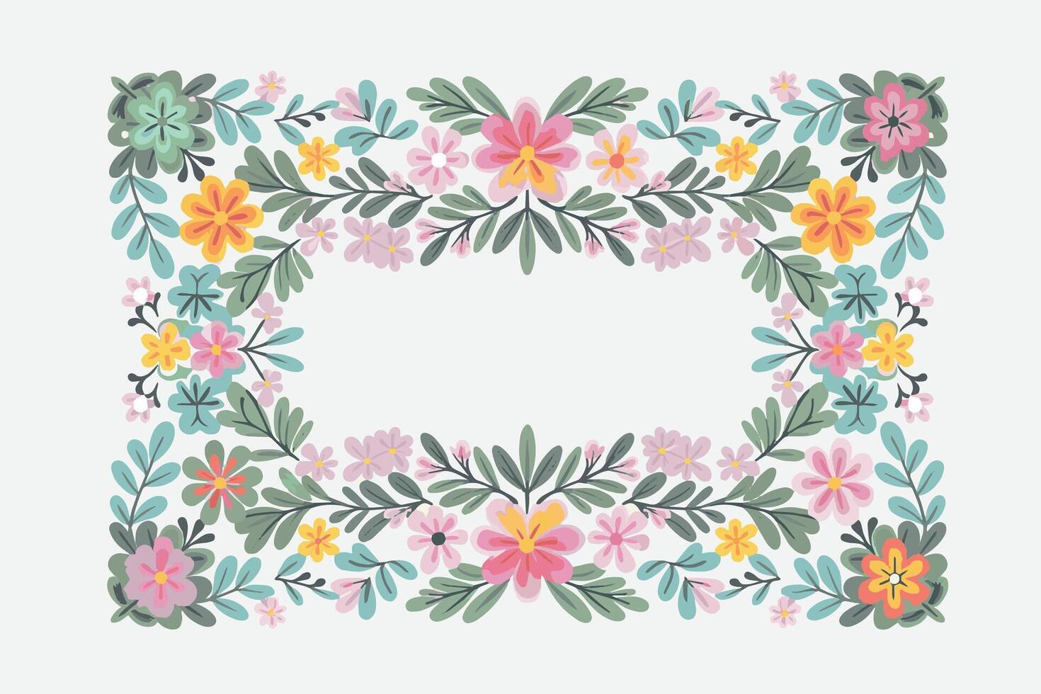 A decorative floral composition in a style vector