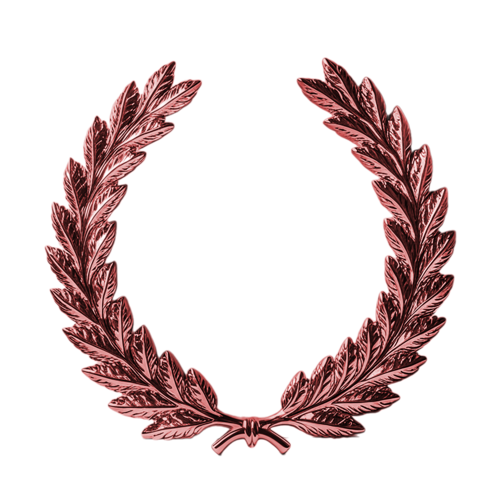 3d golden Lorbeer Kranz Emblem 52933650 PNG