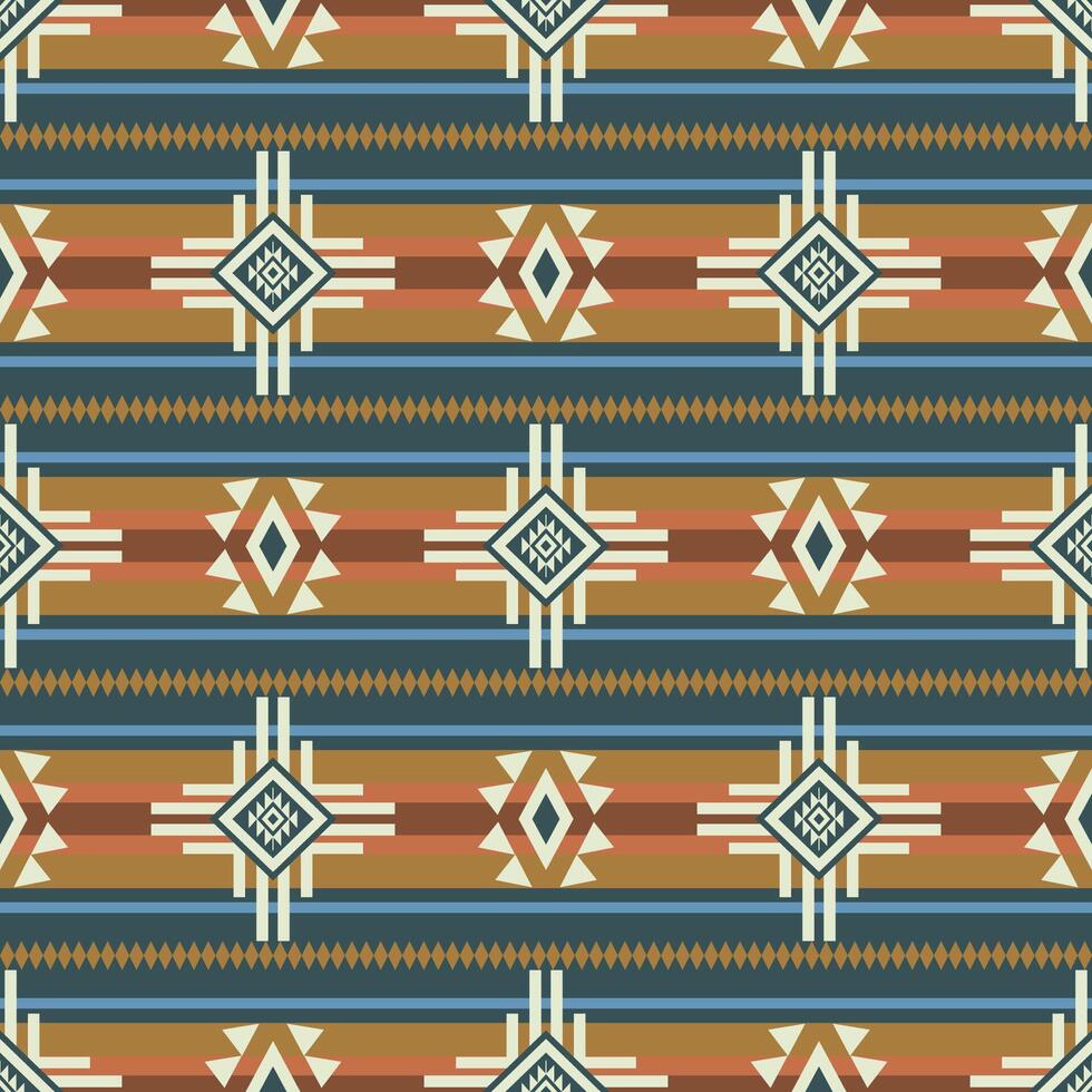 Native American geometric stripes pattern. Aztec southwestern boho geometric stripes seamless pattern. Aztec southwestern pattern use for fabric, textile, home decoration elements, upholstery. vector
