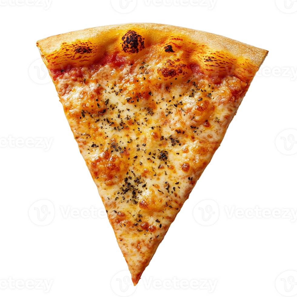 Single Margarita Pizza Slice On Transparent Background png
