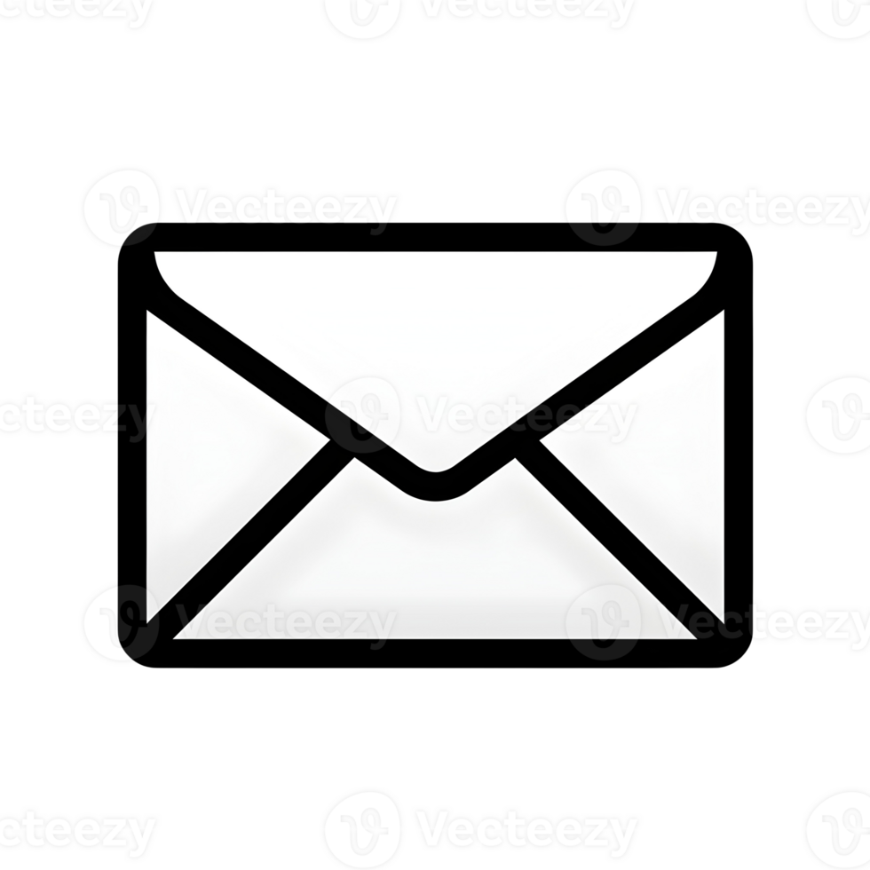 White Envelope Icon With Transparent Background png
