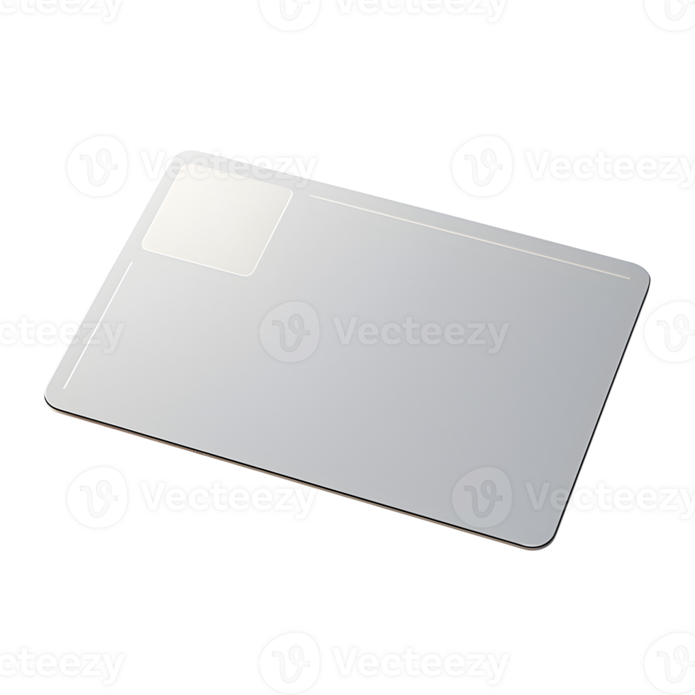 Metallic Credit Card Mockup With Transparent Background png